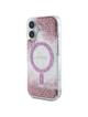GUESS futerał do IPHONE 16 kompatybilny z MagSafe GUHMP16SRGRGEP (Resin Bottom Glitter) różowy