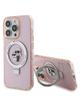 KARL LAGERFELD futerał do IPHONE 15 Pro kompatybilny z MagSafe KLHMP15LHMRSKCP (Ringstand KC) różowy