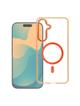 Futerał FRAME CLEAR HYBRID MAG COVER kompatybilny z MagSafe do SAMSUNG A57 pomarańczowy