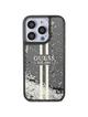 GUESS futerał do IPHONE 15 Pro Max GUHCP15XLFCSEGK (Liquid Glitter Gold Stripes) czarny