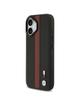 BMW futerał do IPHONE 17 kompatybilny z MagSafe BMHMP17S25PCPSKR (PU Perfotated Stripe Logo) red