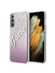 GUESS futerał do SAMSUNG S21 Plus GUHCS21MPCUGLSPI (Glitter Gradient Script) różowy
