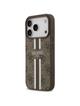 GUESS futerał do IPHONE 17 Pro kompatybilny z MagSafe GUHMP17LP4RPSW (4G Printed Stripes) brązowy