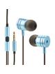 Słuchawki przewodowe Jack 3,5 mm z mikrofonem MI metal box niebieski