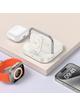 Ładowarka indukcyjna Hoco 3w1 3A 5W kompatybilna z Apple Watch CQ16A biała