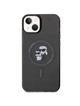 KARL LAGERFELD futerał do IPHONE 15 KLHMP15SHGKCNOK (Glitter + MAG) czarny