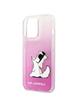 Oryginalne Etui KARL LAGERFELD Hardcase KLHCP14LCFNRCPI do iPhone 14 PRO (Choupette Eat / różowy)