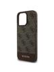 GUESS futerał do IPHONE 16 Pro Max GUHCP16XG4GLBR (PC/TPU 4G PU Bottom Stripe) brązowy