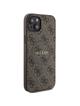GUESS futerał do IPHONE 15 kompatybilny z MagSafe GUHMP15SG4GFRW (4G Ring classic logo) brązowy