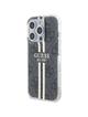 GUESS futerał do IPHONE 15 Pro GUHCP15LH4PSEGK (4G Gold Stripe) czarny