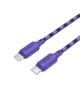Kabel USB C do USB C Hoco 3A 60W 1 m X116 gradient fioletowy