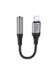 Adapter AUX Lightning do Jack 3,5 mm Hoco 0,12 m LS36A szary