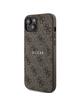 GUESS futerał do IPHONE 14 kompatybilny z MagSafe GUHMP14SG4GFRW (4G Ring classic logo) brązowy