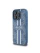 GUESS futerał do IPHONE 16 Pro kompatybilny z MagSafe GUHMP16LP4RPSB (4G Printed Stripes) niebieski