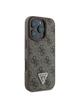 GUESS futerał do IPHONE 16 Pro GUHCP16LP4TDPW (PU Leather 4G Triangle Strass) brązowy