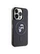 KARL LAGERFELD futerał do IPHONE 15 Pro KLHMP15LHGKCNOK (Glitter + MAG) czarny