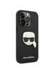 KARL LAGERFELD futerał do IPHONE 14 Pro KLHCP14LSAPKHK (Saffiano With Karl Head Patch) czarny
