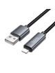 Kabel USB A do Lightning Hoco 2,4A z wyświetlaczem 1 m X112 czarny