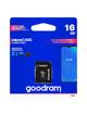 GOODRAM karta pamięci microSD 16GB 100MB/s class 10 UHS I z adapterem SD