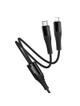 Kabel 2w1 USB C do USB C+Lightnig Hoco 1 m X123 czarny