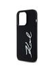KARL LAGERFELD futerał do IPHONE 14 Pro KLHCP14LSCMSMVK (Silicone Sign Metal Logo) czarny