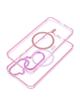 Futerał FRAME CLEAR HYBRID MAG COVER kompatybilny z MagSafe do SAMSUNG A56 pudrowy róż