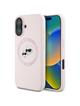 KARL LAGERFELD futerał do IPHONE 16 kompatybilny z MagSafe KLHMP16SSKCHTCP (Silicone KC Heads) różowy