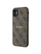 GUESS futerał do IPHONE 11 kompatybliny z MagSafe GUHMN61G4GFRW (4G Ring classic logo) brązowy