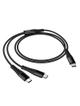 Kabel 2w1 USB C do USB C+C Hoco 1 m X123 czarny