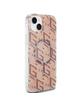 GUESS futerał do IPHONE 15 kompatybilny z MagSafe GUHMP15SHGCUSTGW (IML GCUBE) brązowy