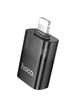 Adapter OTG Lightning do USB A Hoco UA36 czarny transparentny