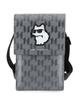 KARL LAGERFELD torebka uniwersalna na telefon KLWBSAKHPCG (Saffiano Mono Choupette) srebrny
