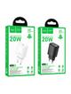 Ładowarka sieciowa do telefonu Hoco USB C QC PD 20W N60 biała