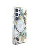 GUESS futerał do SAMSUNG S25 Ultra GUHMS25LHFLPEDH (Magnetic IML Metal Glitter Flowers Triangle) biały