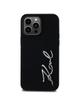 KARL LAGERFELD futerał do IPHONE 14 Pro Max KLHCP14XSCMSMVK (Silicone Sign Metal Logo) czarny