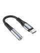 Adapter AUX Jack 3,5 mm do USB C Hoco LS33 szary