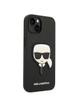 KARL LAGERFELD futerał do IPHONE 14 Plus KLHCP14MSAPKHK (Saffiano With Karl Head Patch) czarny