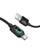 Kabel USB A do USB C Hoco 3A 1,2 m z LCD U146 czarny