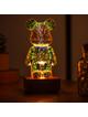 Lampka nocna LED 3D Miś Art Deco stojący L3GFBD