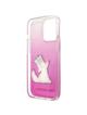 Oryginalne Etui KARL LAGERFELD Hardcase KLHCP14LCFNRCPI do iPhone 14 PRO (Choupette Eat / różowy)