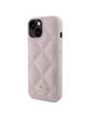 GUESS futerał do IPHONE 13 / 14 / 15 GUHCP15SPSQSQSP (Quilted Metal Logo) różowy