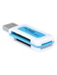 Czytnik kart pamięci USB 2.0 niebiesko biały