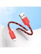 Kabel USB A do Lightning Hoco 2,4A 1 m X116 gradient czerwony