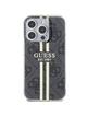 GUESS futerał do IPHONE 15 Pro Max GUHCP15XH4PSEGK (4G Gold  Stripe) czarny