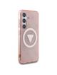 GUESS futerał do SAMSUNG S25 GUHMS25SHG4PRTGP (Magnetic IML Metal Glitter 4G Circle Triangle) różowy