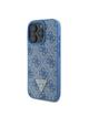 GUESS futerał do IPHONE 16 Pro Max GUHCP16XP4TDPB (PU Leather 4G Triangle Strass) niebieski