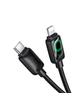 Kabel USB C do Lightning Hoco PD 30W 1,2 m z LCD U146 czarny