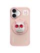 NIMMY futerał GLASSES COOL CAT kompatybilny z MagSafe do IPHONE 16 różowy