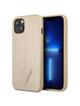 GUESS futerał do IPHONE 13 / 14 / 15 GUHCP14SPSATLE (SaffianoTriangle Logo) beżowy