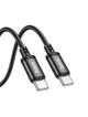 Kabel USB C do USB C Hoco PD 3A 60W 3 m X91 czarny